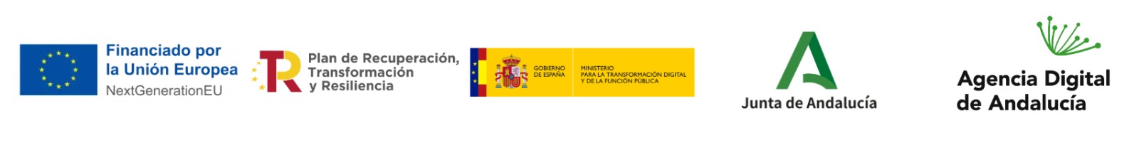 Financiado por la Unión Europea - NextGenerationEU, Plan de Recuperación, Transformación y Resiliencia, Gobierno de España - Ministerio para la Transformación Digital y de la Función Pública, Junta de Andalucía, Agencia Digital de Andalucía